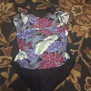 *LAST DAY* Tropical Leaf Print One Piece Swimsuit